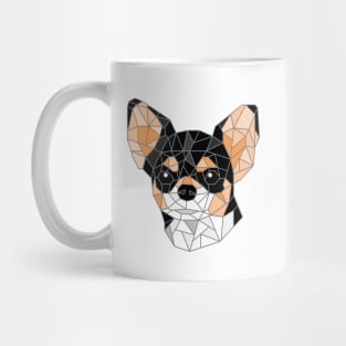 Chihuahua Black Stained Glass Mug